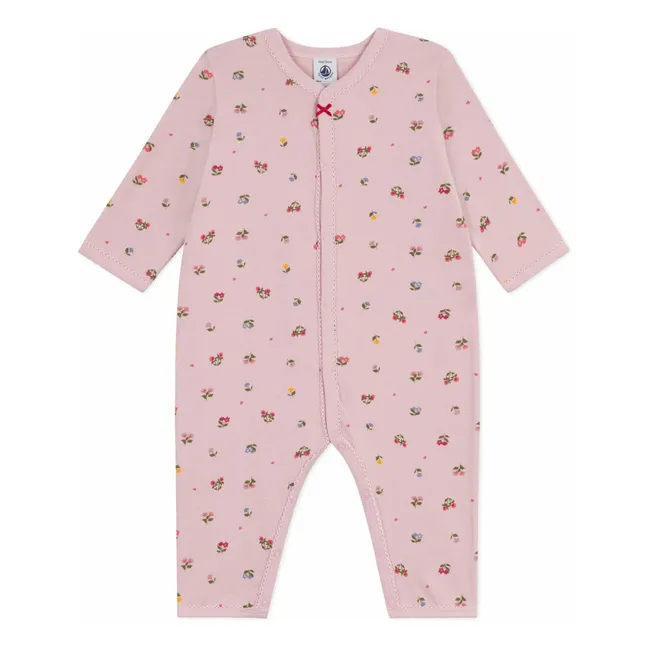 Pyjama Dors Bien Fleuri Coton Bio | Rose pâle