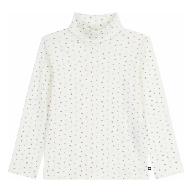 Sous-Pull Cœurs Coton Bio | Ecru