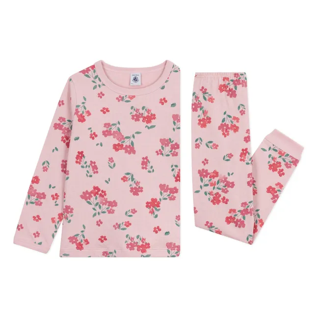 Pyjama Léger Fleuri Coton Bio | Rose