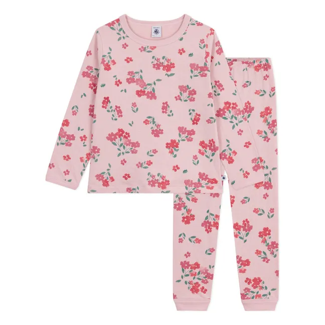 Pyjama Léger Fleuri Coton Bio | Rose