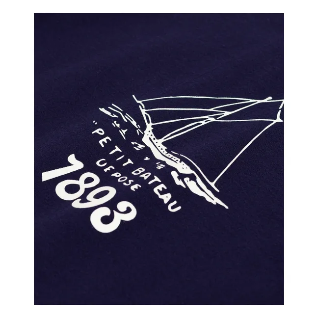 T-shirt Bateau 1893 Jersey Coton Bio | Azul Marino