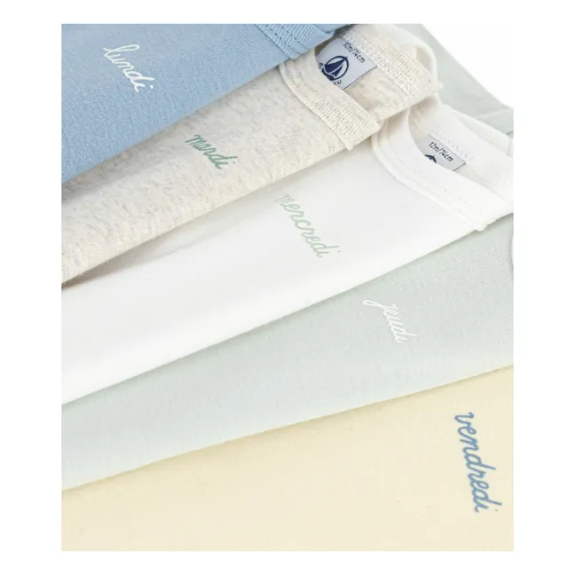 Batch 5 Bodies Semainier Organic Cotton | Yellow