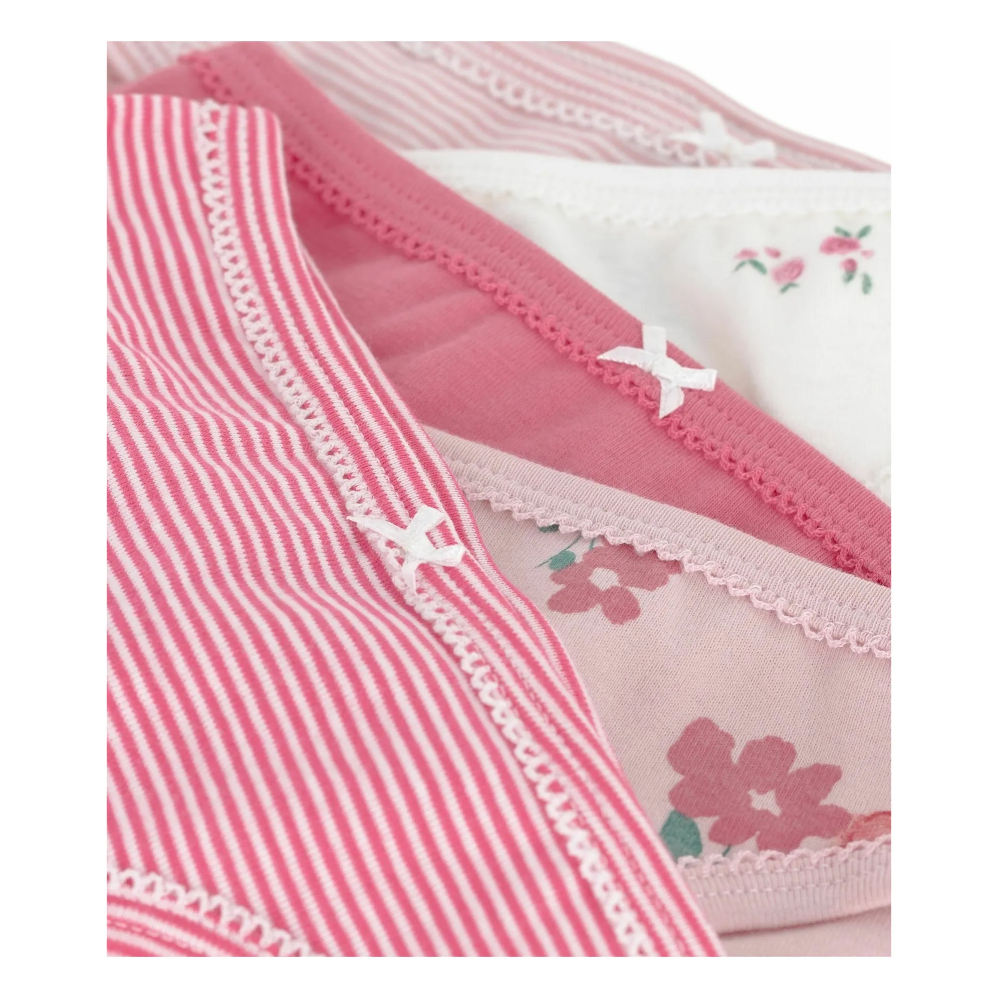 Lot 5 Culottes Rayées | Rose- Image produit n°2