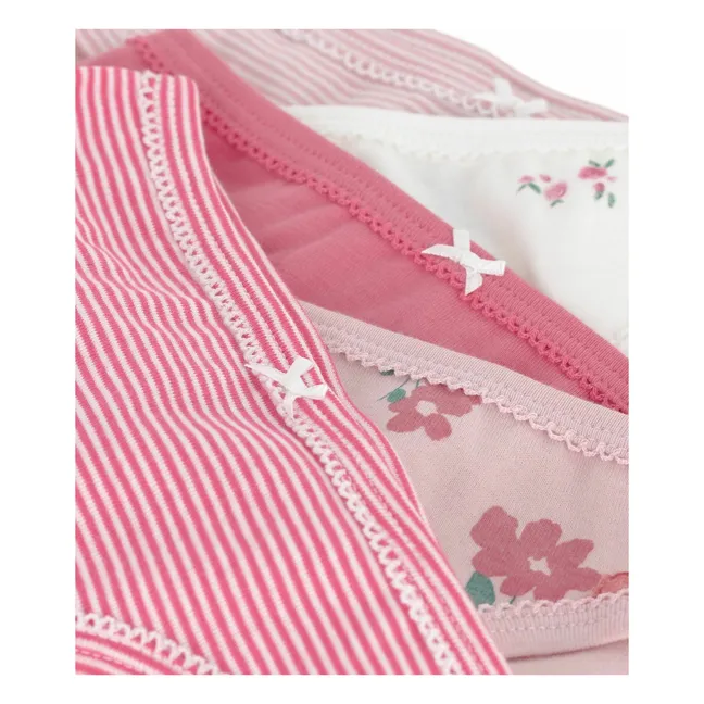 Lot 5 Culottes Rayées | Rose