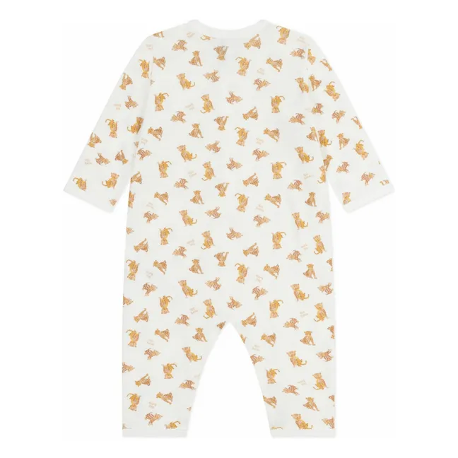 Pyjama Dors Bien Guépards Coton Bio | Ecru