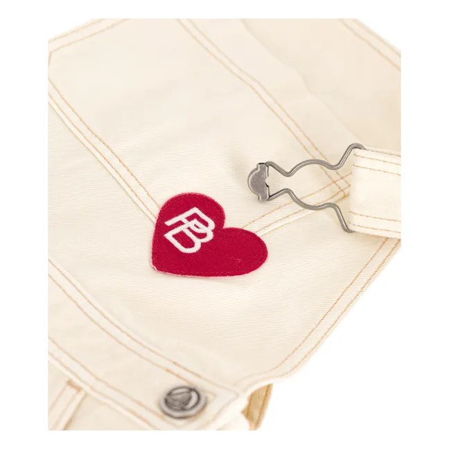 Salopette Denim Cœur | Beige