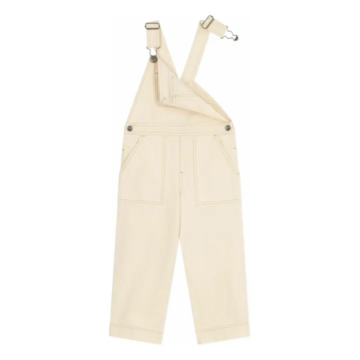Salopette Denim Cœur | Beige- Image produit n°1