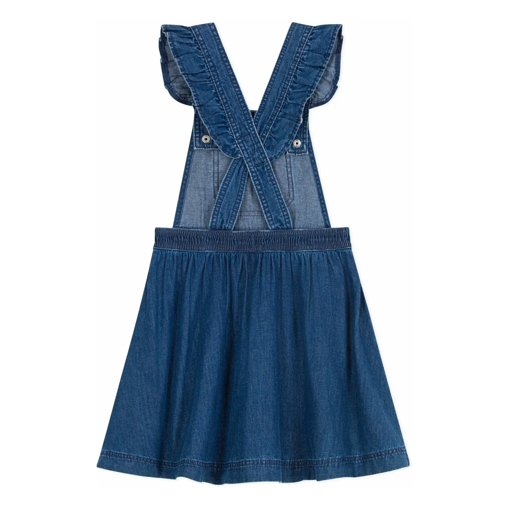 Robe Salopette Denim Coton Bio | Bleu jean- Image produit n°2