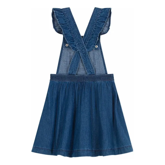 Robe Salopette Denim Coton Bio | Bleu jean