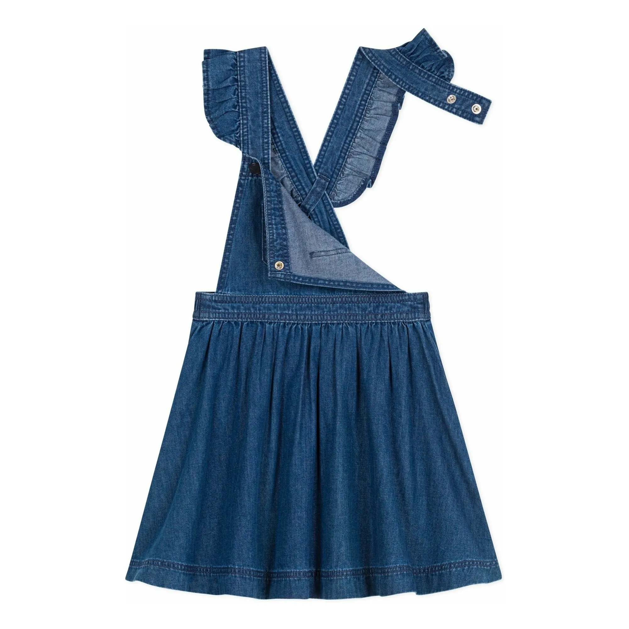 Robe Salopette Denim Coton Bio | Bleu jean- Image produit n°1