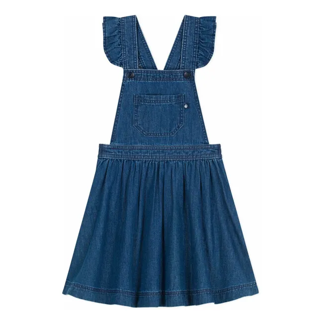 Robe Salopette Denim Coton Bio | Bleu jean