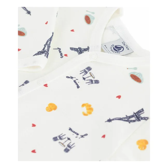 Pyjama Dors Bien Tour Eiffel Coton Bio | Ecru