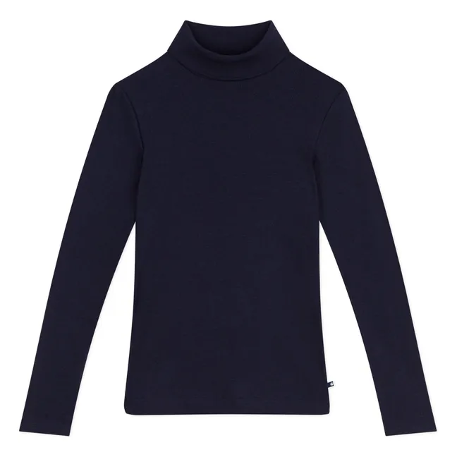 Maglione di lana a tinta unita | Blu marino