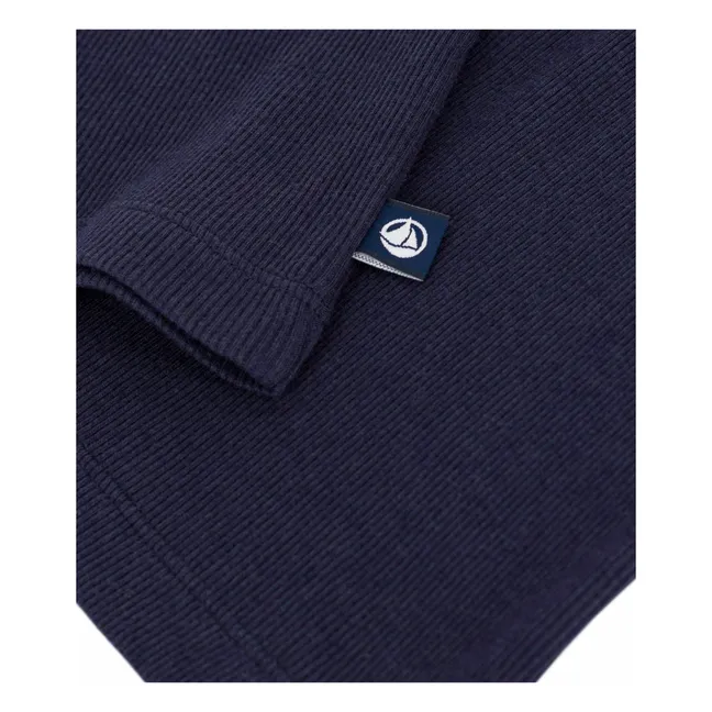 Einfarbiges Tanktop aus Wolle | Navy