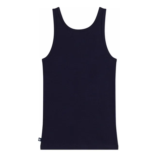 Camiseta de lana lisa | Azul Marino