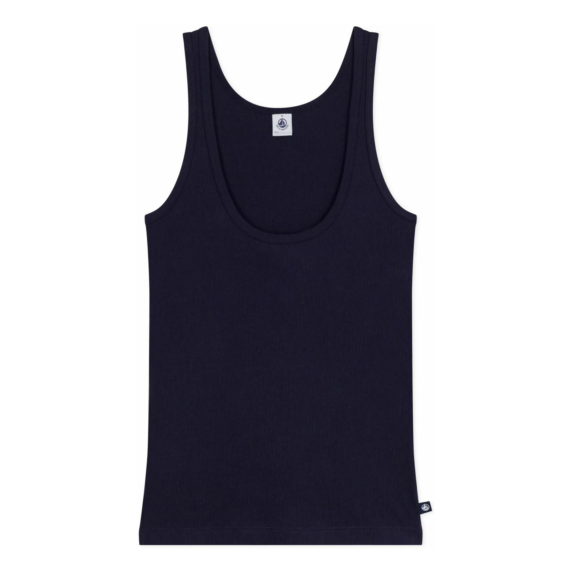 Petit Bateau Navy Blue Plain Wool Tank Top