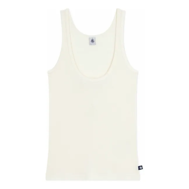 Camiseta de lana lisa | Crudo