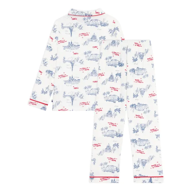 Pyjama Mon Paris Coton Bio | Blanc