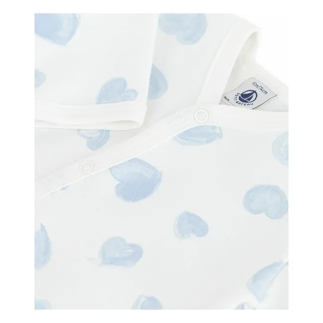 Pyjama Dors Bien Epais Cœurs Coton Bio | Bleu