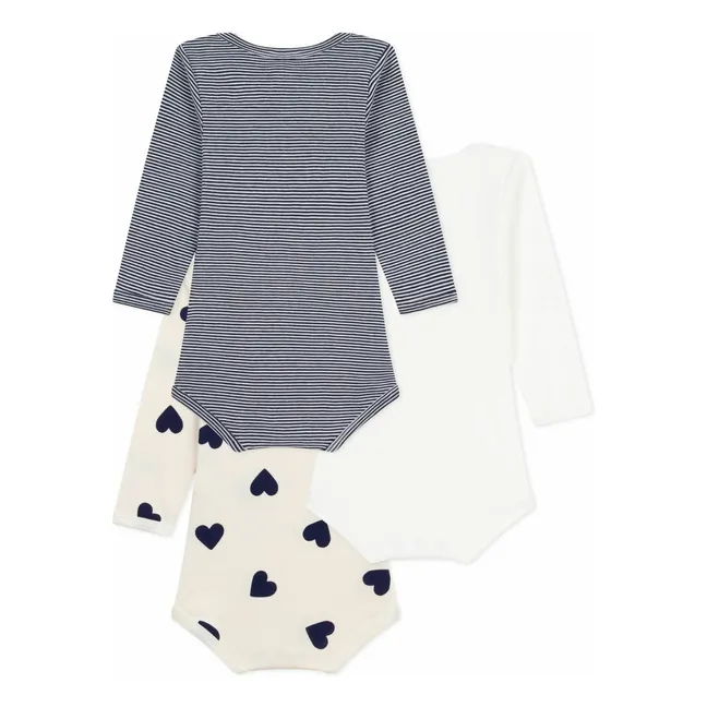 Lot 3 Bodies Je T'aime Coton Bio | Ecru