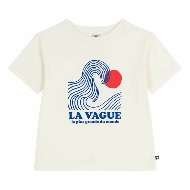 T-shirt La Vague Jersey Coton Bio | Ecru