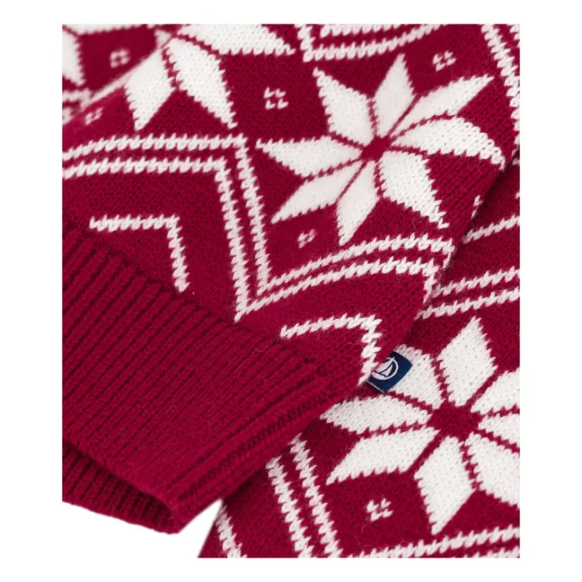 Pull Jacquard Laine | Bordeaux