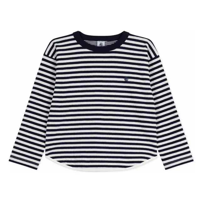T-shirt Marinière Coton Bio | Bleu marine