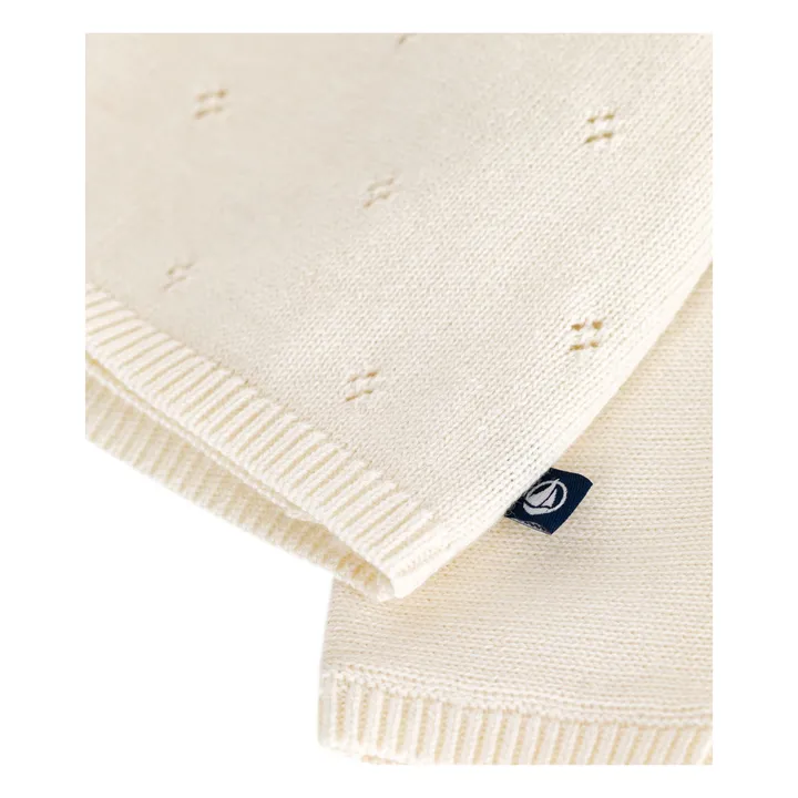 Pointelle Laine wrap cardigan | Ecru- Product image n°3