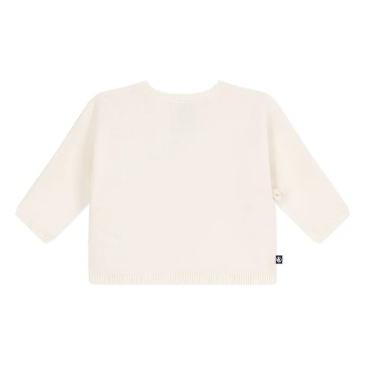 Pointelle Laine wrap cardigan | Ecru- Product image n°2