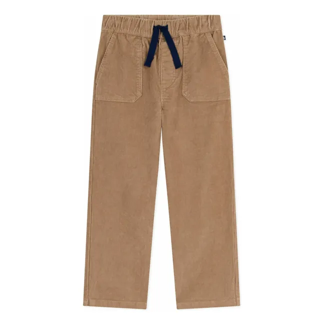 Pantalon Poches Velours Côtelé | Camel