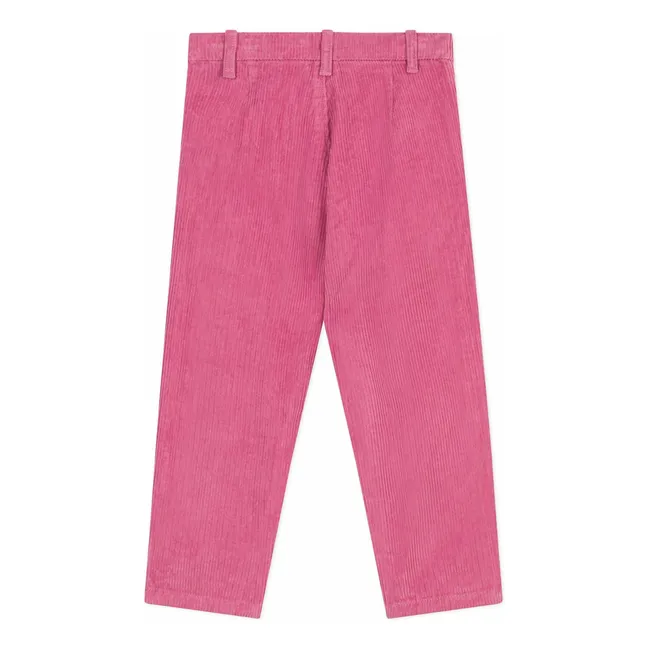 Pantalon Velours Côtelé Coton Bio | Rose bonbon