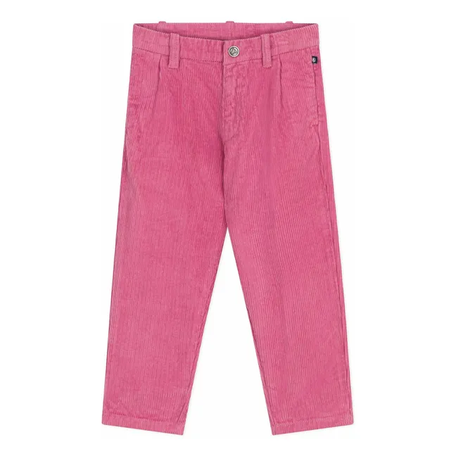 Pantalon Velours Côtelé Coton Bio | Rose bonbon