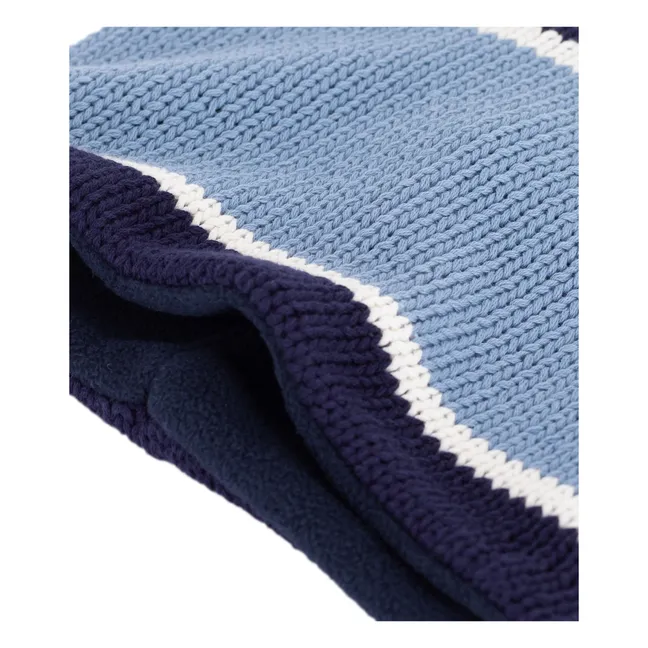 Snood de punto a rayas | Azul
