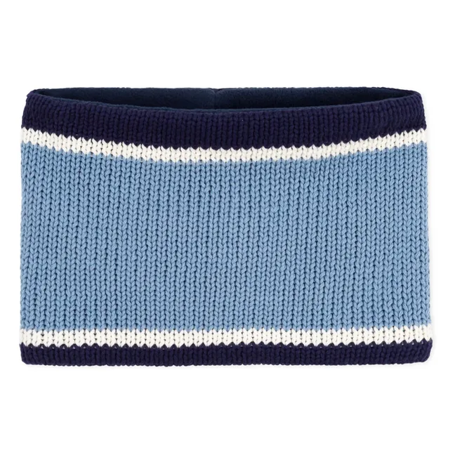 Snood de punto a rayas | Azul