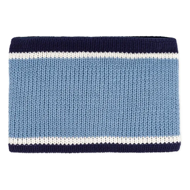 Snood de punto a rayas | Azul
