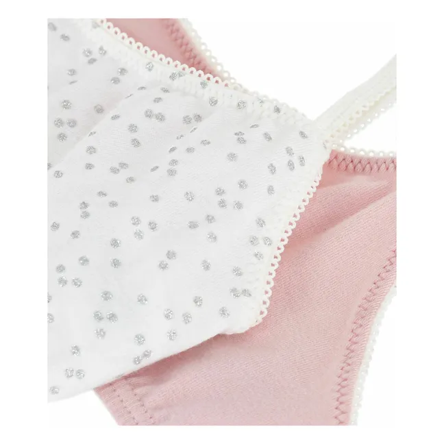 Lot 2 Brassières Pois Pailletés | Blanc