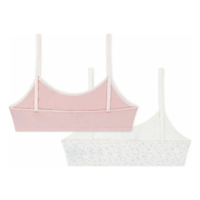 Lot 2 Brassières Pois Pailletés | Blanc