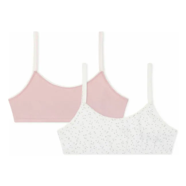 Lot 2 Brassières Pois Pailletés | Blanc