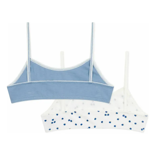 Lot 2 Brassières Pommes Coton Bio | Blau