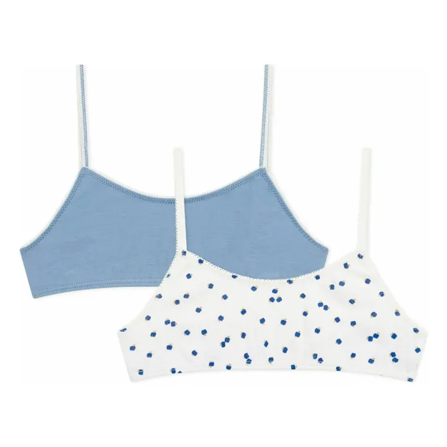 Lot 2 Brassières Pommes Coton Bio | Blau