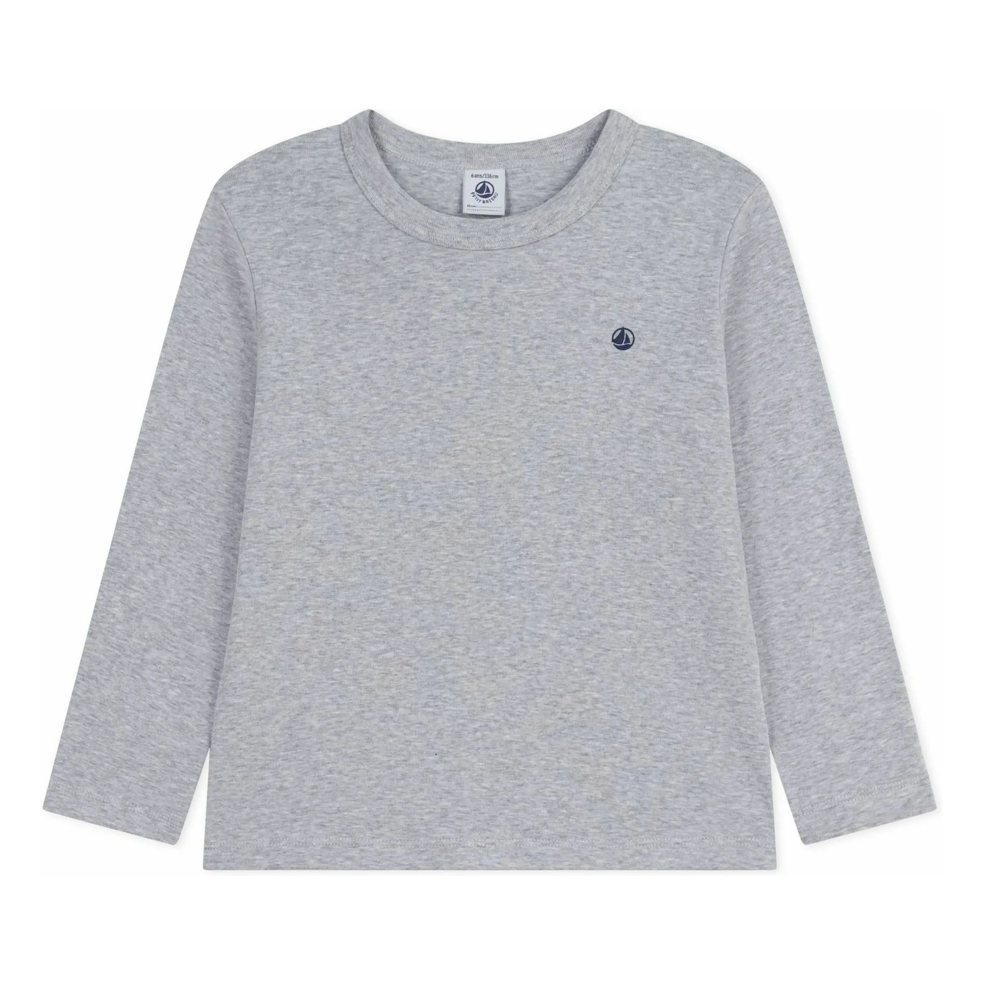 Petit Bateau Heather Grey Logo T-Shirt