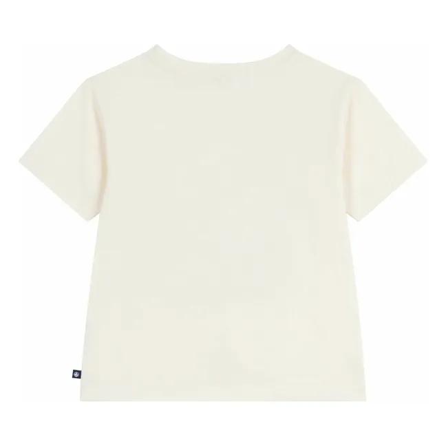T-shirt La Vague Jersey Coton Bio | Ecru