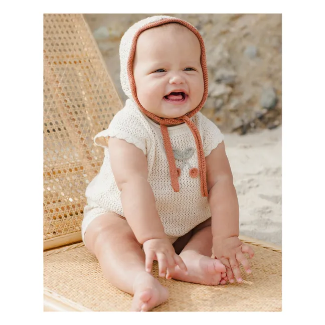 Ensemble Top et Bloomer Cerise | Ecru