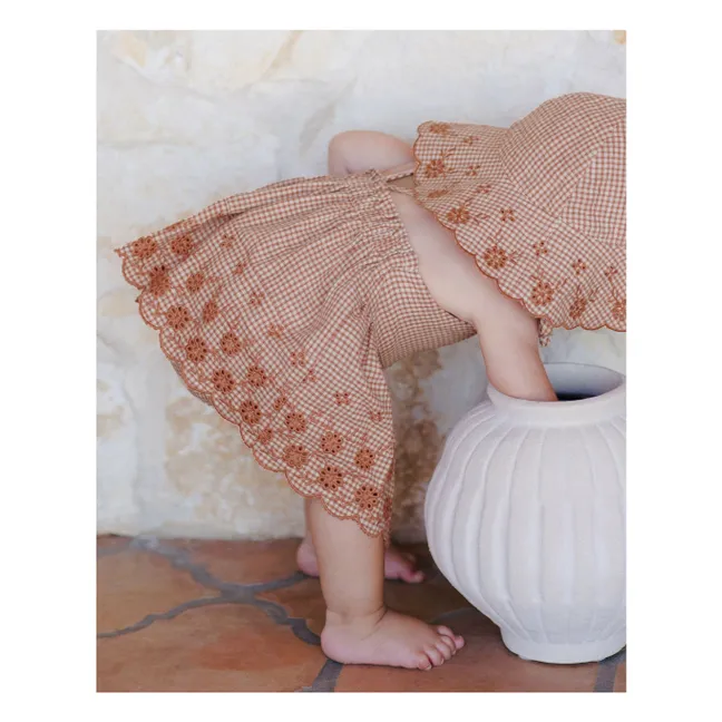 Ensemble Zenni Top et Bloomer Vichy | Brique