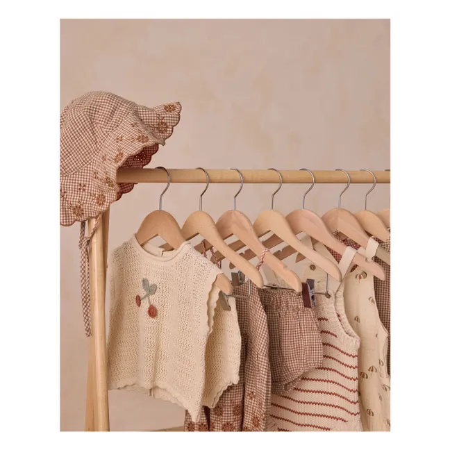 Ensemble Top et Bloomer Cerise | Ecru