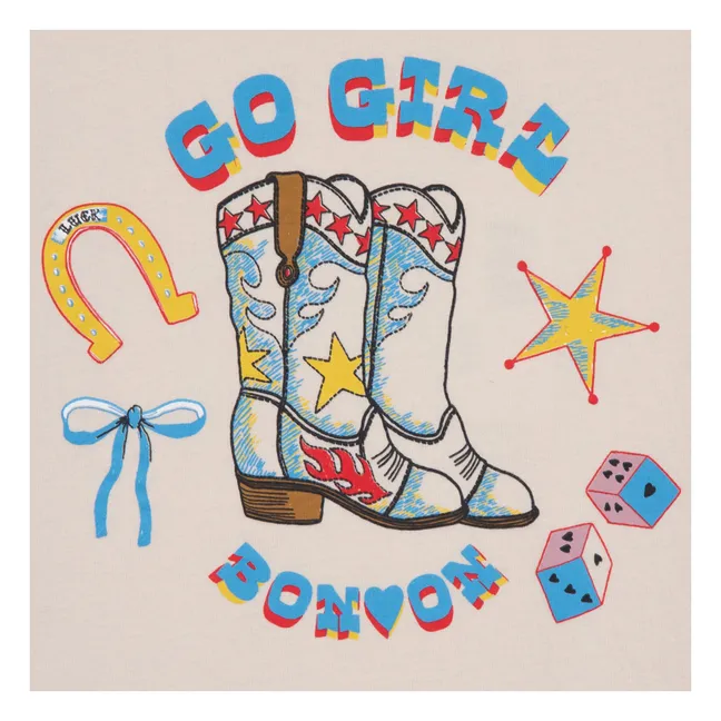 T-shirt Go Girl | Ecru