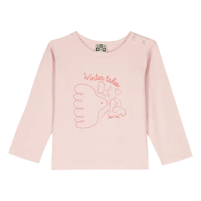T-shirt Winter Tales | Rose poudré