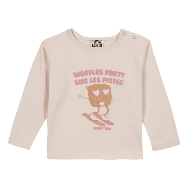 Waffles Party Mini T-shirt | Ecru