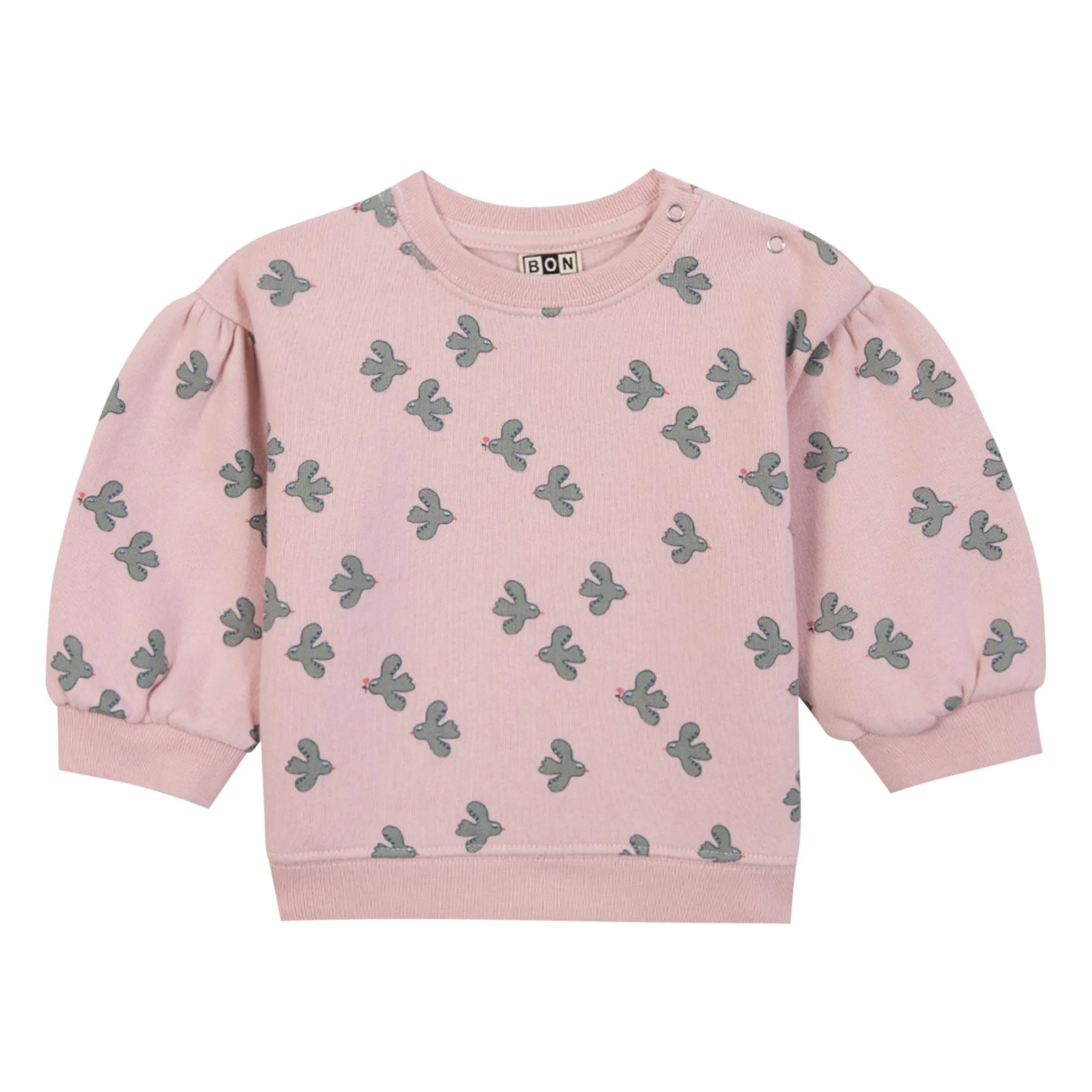 Bonton Pale Pink Birdy Mini Sweatshirt