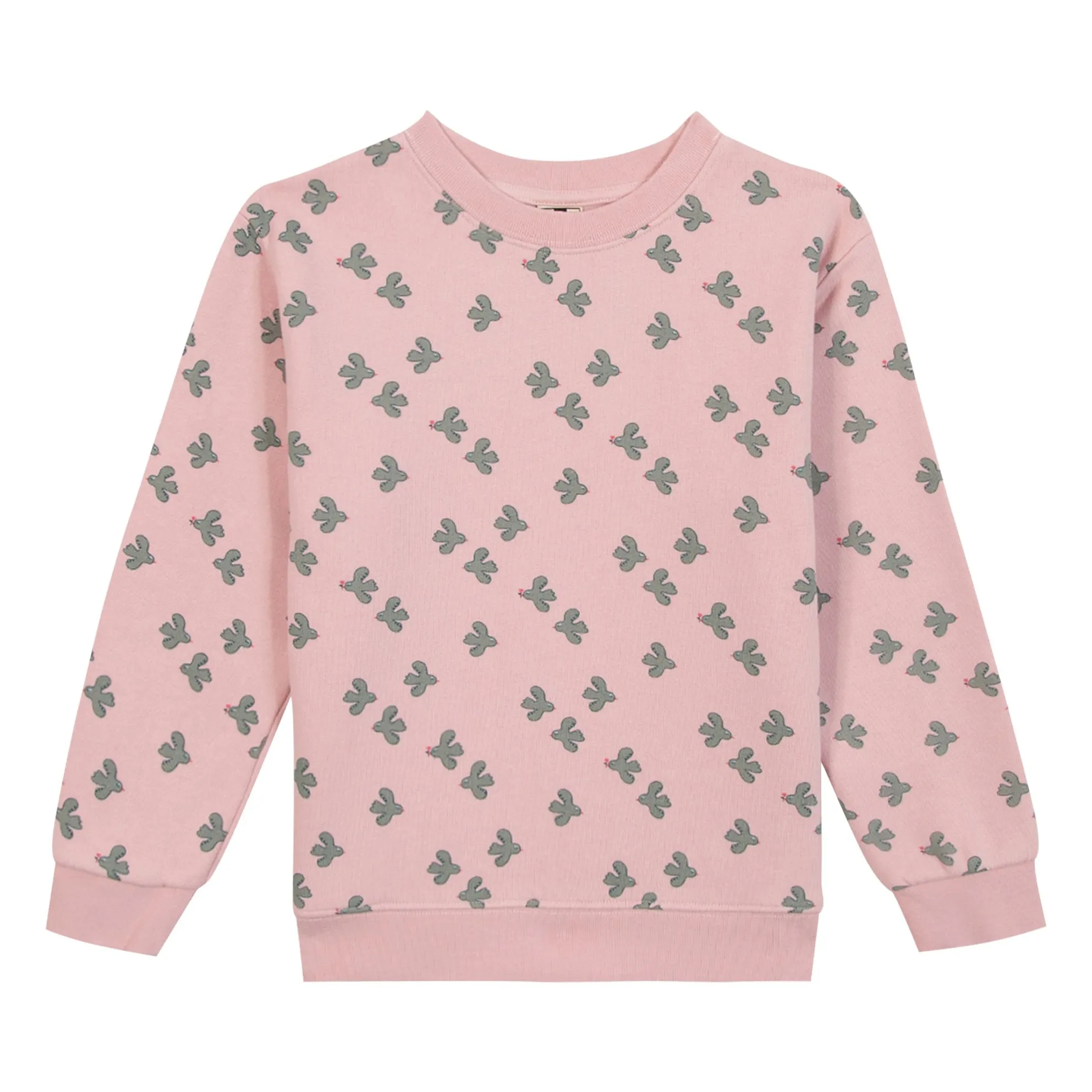 Bonton Pale Pink Birdy Sweatshirt